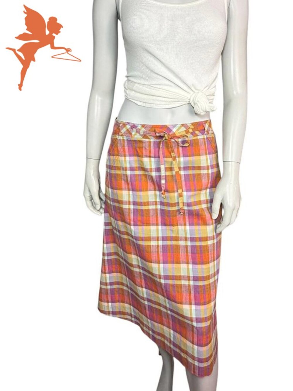 PENDLETON Sorbet Coloured Plaid A-Line Skirt